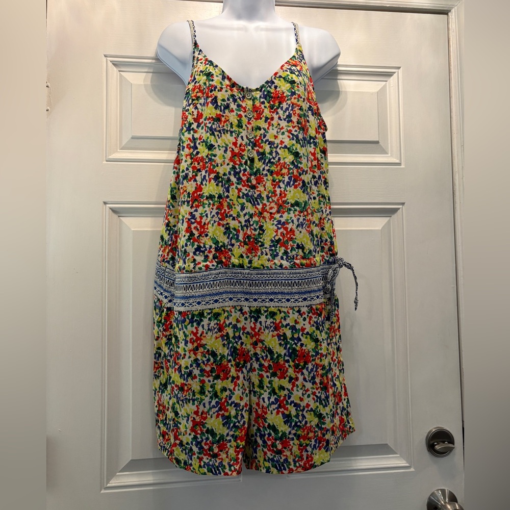 CAbi Fiesta Floral Romper w/ Spaghetti Straps‎